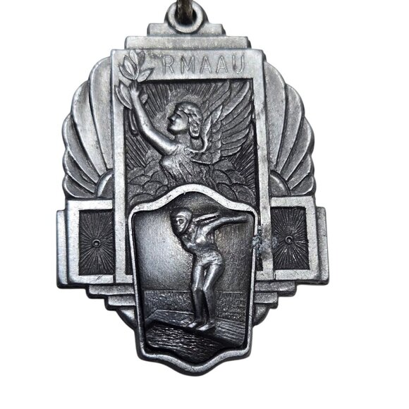 1955 Novice 2nd Place Medal Ribbon 100 Meter Freestyle Swimming Award Vintage - Picture 12 of 16